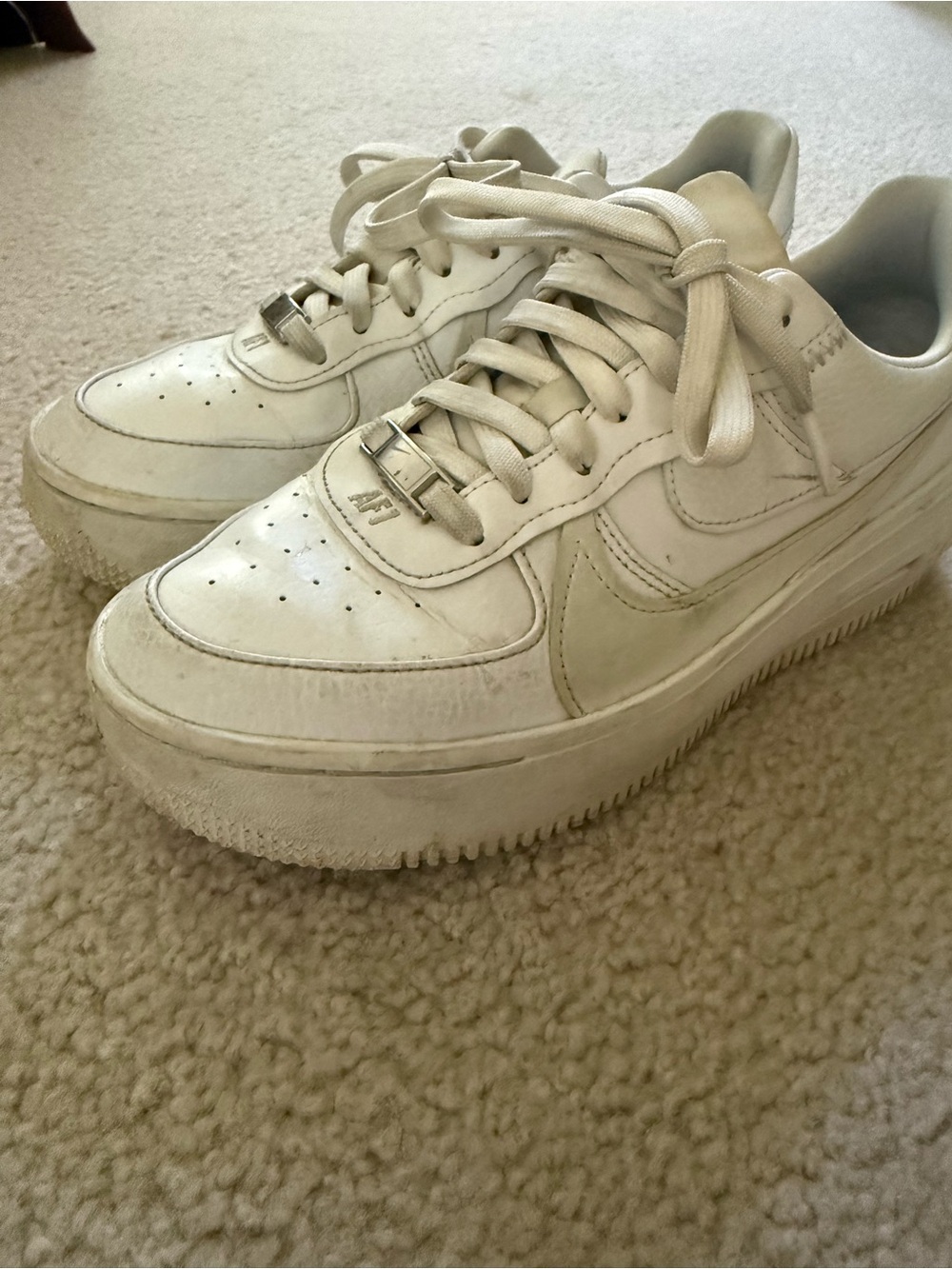 Nike Air Force 1 PLT.AF.ORM Women’s – Size 7.5 – White – Used